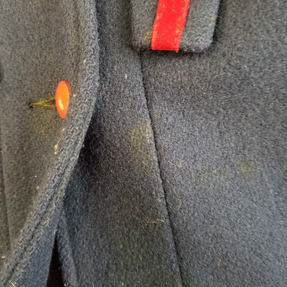 Vintage Rothschild Coat Girls Size 6 Navy Blue Buttons Stains USA - Picture 7 of 12